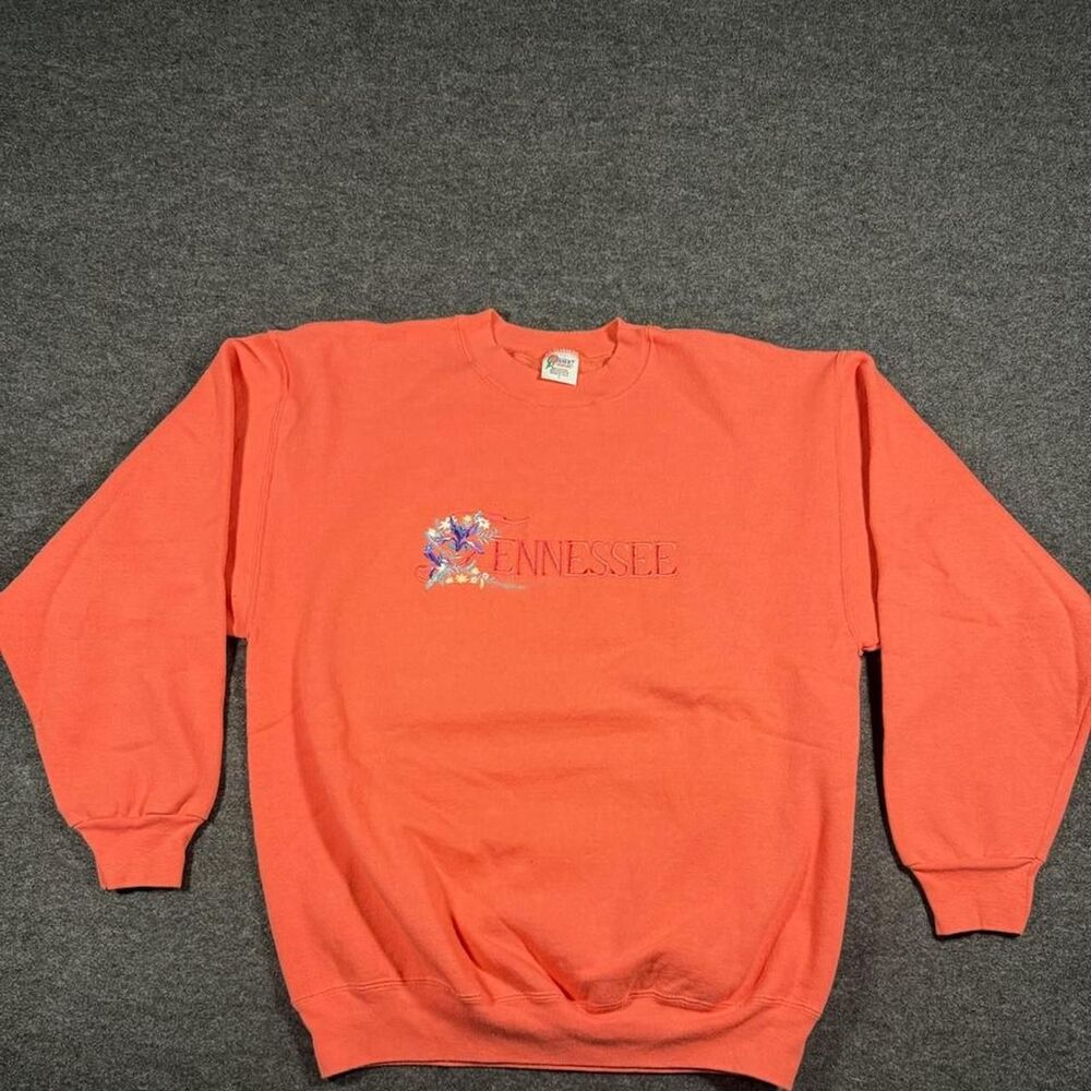 Vintage 90s Desert Heat Tennessee Floral Embroidered Crewneck M